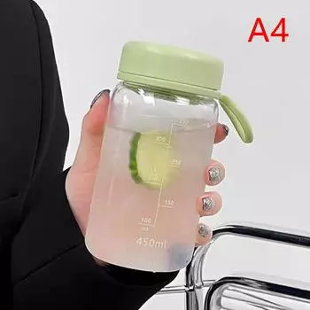 Пластиковая бутылка для воды 450 мл, герметичная портативная чашка для воды, простая бутылка для студентов, чашка для кофе и чая с заварником для чая, летняя посуда для питья