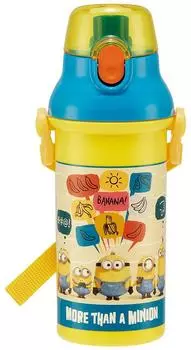 Пластиковая бутылка для воды Skater 480 мл с ионами серебра антибактериальная Minions Fever детская Ag+ PSB5SANAG-A
