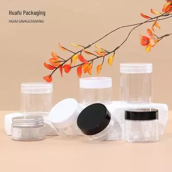 Пластиковая бутылка ПЭТ с широким горлом, 40 мл, баночка для крема для косметики в дороге, пустая с прямым плечом с 47 зубцами