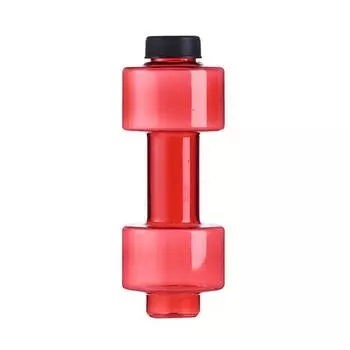 Пластиковая бутылка с гантелями, 550 мл, спортивные бутылки с водой, портативная герметичная гантель красный