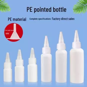 Пластиковая бутылка-сжиматель объемом 100 мл с заостренным горлышком для розлива жидкостей и паст 10ml