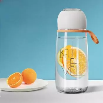 Пластиковая чашка для воды, душевный материал, модифицированная портативная детская летняя чашка для воды 500ml белый