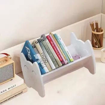 Пластиковая детская книжная полка для хранения книг, декоративная столешница, книжная полка для детей, офис белый