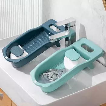 Пластиковая доска для стирки Нескользящие доски для мытья посуды Творческая чистка стиральной доски синий