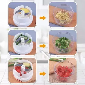 Пластиковая дробилка для чеснока, овощерезка, кухонная утварь, измельчитель, терка, овощечистка, шлифовальная машина, инструменты, гаджеты, кухонные аксессуары white