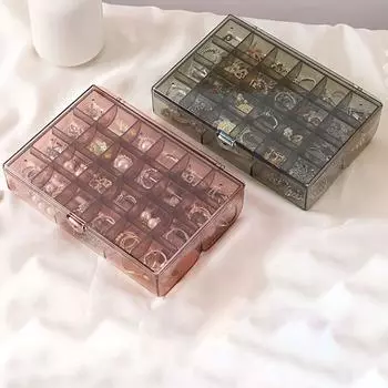 Пластиковая двухслойная шкатулка для украшений Прозрачная шкатулка для украшений Ожерелье style 4