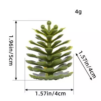 Пластиковая имитация шишки Креативная зеленая шишка Рождественское украшение