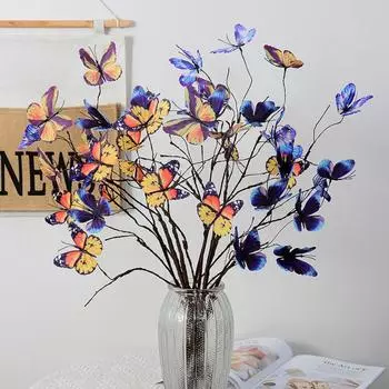 Пластиковая искусственная мертвая ветка бабочка цветок имитация ветки бабочка отель офис декор Style 6