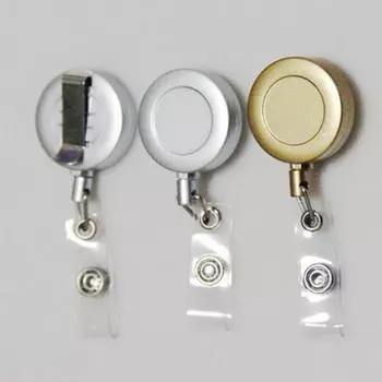 Пластиковая катушка для бейджа для карты доступа, выдвижная цепочка, брелок для рабочей карты, держатель ID IC-карты, катушка для бейджа золотой