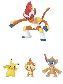 Пластиковая коллекция моделей Pokemon Evolution Series Gokuzaru Evolution Set Пластиковая модель №7 с цветовой кодировкой