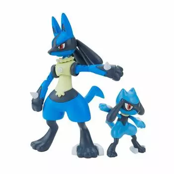 Пластиковая коллекция моделей покемонов BANDAI SPIRITS, 44 серии, пластиковая модель Riolu Lucario с цветовой кодировкой