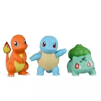 Пластиковая коллекция моделей покемонов BANDAI SPIRITS Quick 11+13+17 Charmander & Bulbasaur & Squirtle Set Цветная пластиковая модель