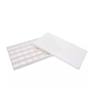 Пластиковая коробка для рисования 36 ячеек акварельные пигменты палитра художественные принадлежности с крышкой