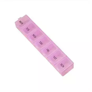 Пластиковая коробка для таблеток, портативная изысканная трехцветная пластиковая 7-дневная маленькая коробка для хранения таблеток и лекарств, разделение лекарств розовый