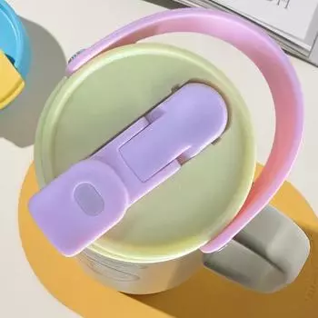 Пластиковая крышка чашки с отверстием для соломинки для стакана на 30 унций Красочная многоразовая крышка чашки с защитой от разливов Холодные напитки Крышка для кофе и воды для питьевой посуды розовый