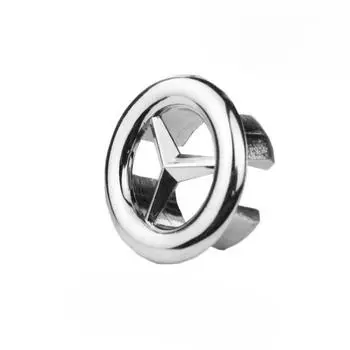 Пластиковая крышка перелива для кухонной раковины, сменное кольцо для сливного отверстия, хромированная круглая крышка для сливного отверстия, сливная пробка для раковины B-1PCS