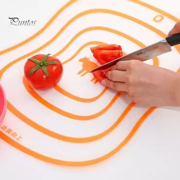 Пластиковая кухонная доска Puntos, 4 шт., разделочная доска, нескользящая матовая макетная доска S