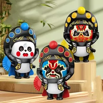 Пластиковая кукла-панда, меняющая лицо, Сычуаньская опера, меняющая лицо, игрушка, друзья, подарки на день рождения красный