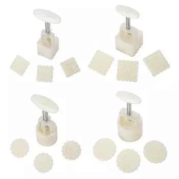 Пластиковая квадратная/круглая форма для лунного пряника 50 г 100 г с традиционным штампом для лунного пряника