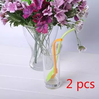 Пластиковая ложка ярких цветов соломинка отлично подходит для газированного мороженого 2 шт. / 1 шт. 1 pc random