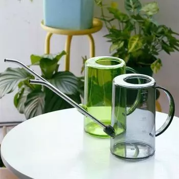 Пластиковая маленькая лейка, небьющийся разбрызгиватель для растений, современный длинный носик, лейка для дома grey-1L (without Nozzle)