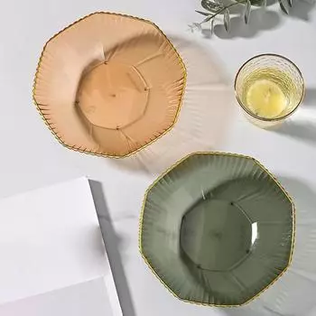 Пластиковая миска для фруктов, пищевая, прочная, лимонная, печенье, конфеты, овощная тарелка