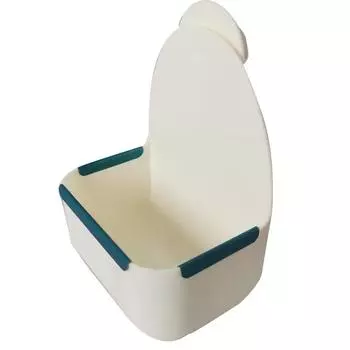 Пластиковая миска для корма для домашних животных Кролик Фиксированная кормушка большой емкости Противоударная миска для кормления кроликов Аксессуары для кормления домашних животных розовый