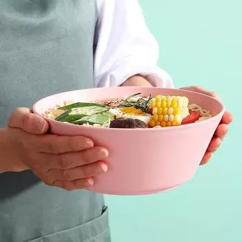 Пластиковая миска для риса в скандинавском стиле, большая емкость для лапши, миска для супа из утолщенной пшеничной соломы, кухонная утварь, инструменты