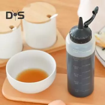 Пластиковая многофункциональная бутылка для соуса без БФА, практичная хорошая герметизирующая бутылка для кетчупа S серый