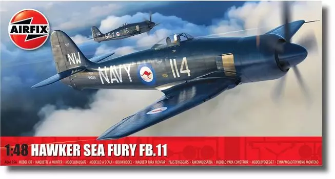 Пластиковая модель Airfix Hawker Sea Fury 1/48 FB.11 X-6105A