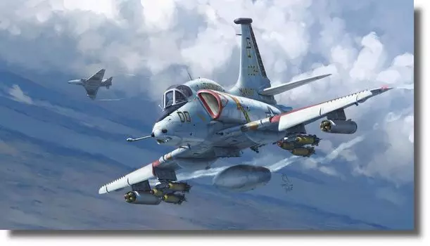 Пластиковая модель американского легкого штурмовика Skyhawk от Magic Factory MGF5002 1/48 A-4M