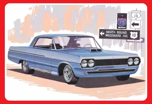 Пластиковая модель AMT 1964 Chevrolet Impala Super Street Rod AMT1396 1/25
