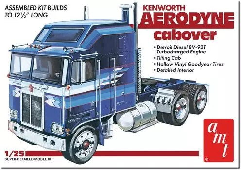 Пластиковая модель AMT Kenworth Aerodyne Cabover AMT1463 1/25 (Машина)