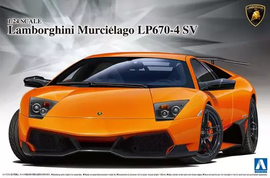 Пластиковая модель Aoshima Bunka Kyozaisha Super Car Series Lamborghini Murcielago SV 1/24 № 9 LP670-4