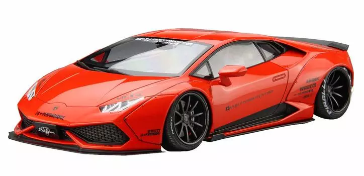 Пластиковая модель AOSHIMA Liberty Walk Series LB Works Lamborghini Huracan 1/24 № 15 Ver.1 красный