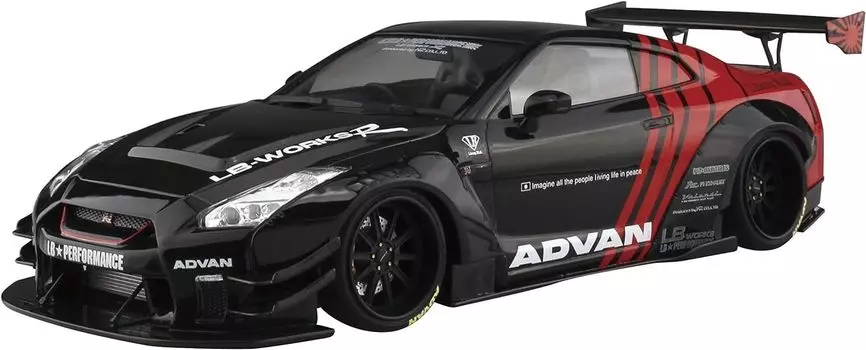 Пластиковая модель AOSHIMA Liberty Walk Series LB Works R35 Type 2 1/24 № 13 GT-R Ver.2