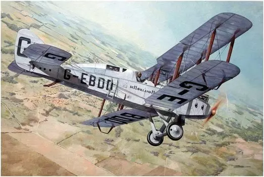 Пластиковая модель авиалайнера Roden British De Havilland Biplane Single Engine RE48435 1/48 DH.9C