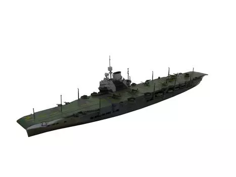 Пластиковая модель авианосца Королевского флота «Победоносец» Aoshima Bunka Kyozai Waterline Series 1/700 № 717