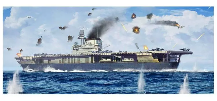 Пластиковая модель авианосца ВМС США «Trumpeter» «Yorktown» 06707 1/700 CV-5