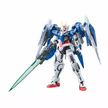Пластиковая модель BANDAI SPIRITS RG Mobile Suit Gundam 00 00 Raiser GN-0000+GNR-010 1/144 с цветовой кодировкой