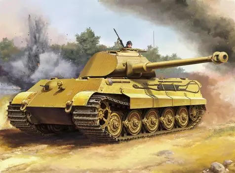 Пластиковая модель башни немецкого танка Trumpeter King Tiger Porsche Turret раннего типа 00948 1/16