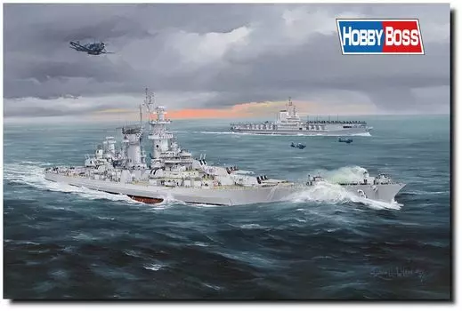 Пластиковая модель большого крейсера ВМС США «Гавайи» Hobby Boss Ship Series 86515 1/350 CB-3