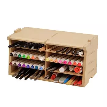 Пластиковая модель Bucasso для хранения инструментов, вмещает 64 стержня, модель инструмента, хранилище инструментов, пластиковая модель из МДФ, собранная рабочая станция для покраски, стойка GK4, держатель кисти/инструмента,