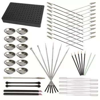 Пластиковая модель для покраски Набор для покраски моделей Зажим Инструмент для покраски Краска Кисть для покраски Декаль-скребок Кисть для лица Губка-кисть Емкость для краски Пипетка Тонирующий карандаш