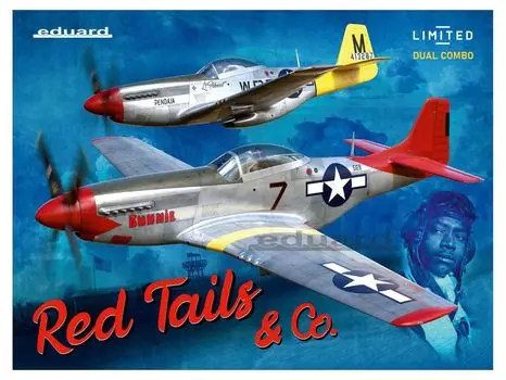 Пластиковая модель Eduard Dual Combo Limited Edition US Army Air Force Red Tails EDU11159 Molding Color 1/48 P-51D