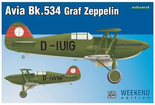 Пластиковая модель Eduard Weekend Edition Luftwaffe Avia Graf Zeppelin EDU7445 1/72 Bk-534