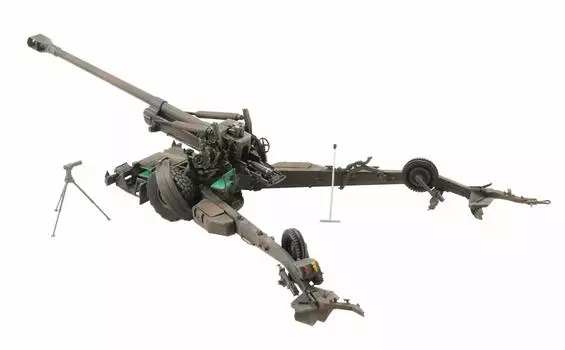 Пластиковая модель гранатомета HJMM001 1/35 № 1 Самооборона FH-70 для наземных войск серии HJM Military