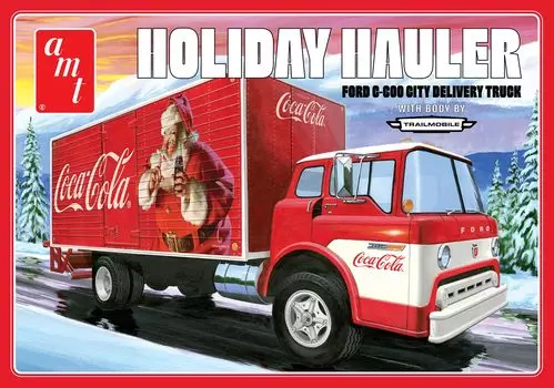 Пластиковая модель грузовика доставки AMT Ford City AMT1459 1/25 C-600 Coca-Cola (Машина)