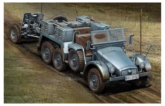 Пластиковая модель грузовика Dragon Krupp Protze 1/72 64 и PaK35/36