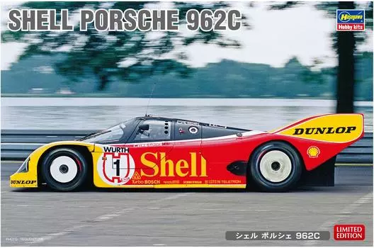 Пластиковая модель Hasegawa Shell Porsche 962C 20337 1/24 красный
